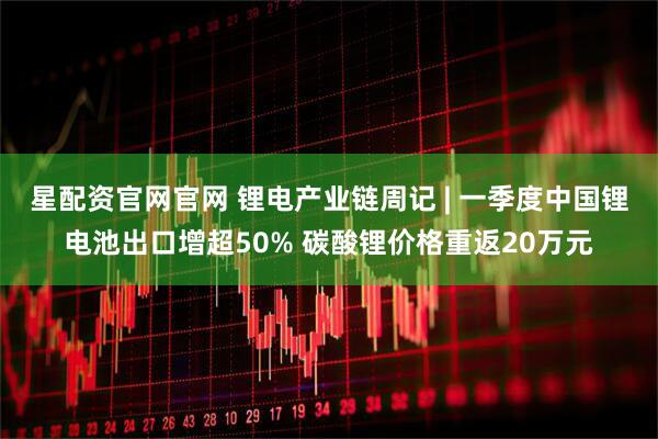 星配资官网官网 锂电产业链周记 | 一季度中国锂电池出口增超50% 碳酸锂价格重返20万元